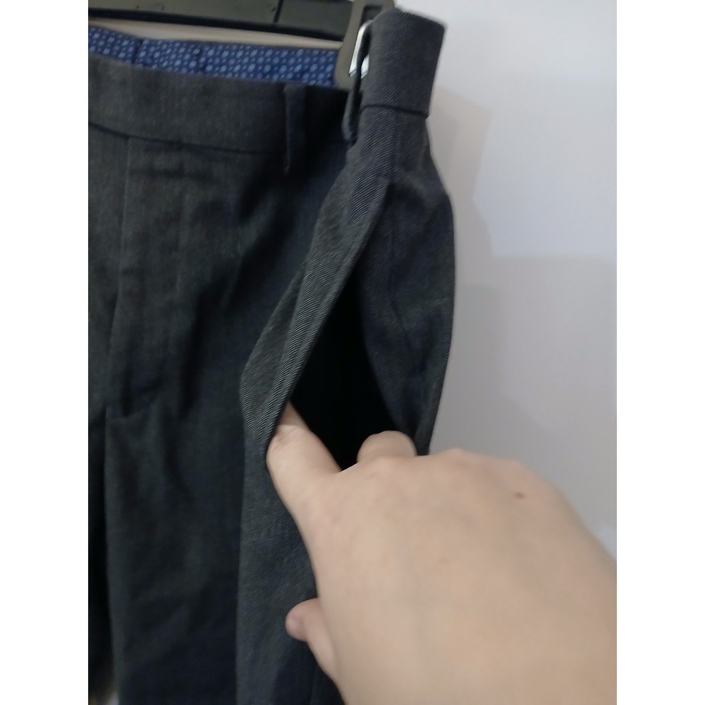 Lauren Ralph Lauren Mens Charcoal Gray Dress Pants 36W x 30L Flat Front Stretch - Picture 3 of 11